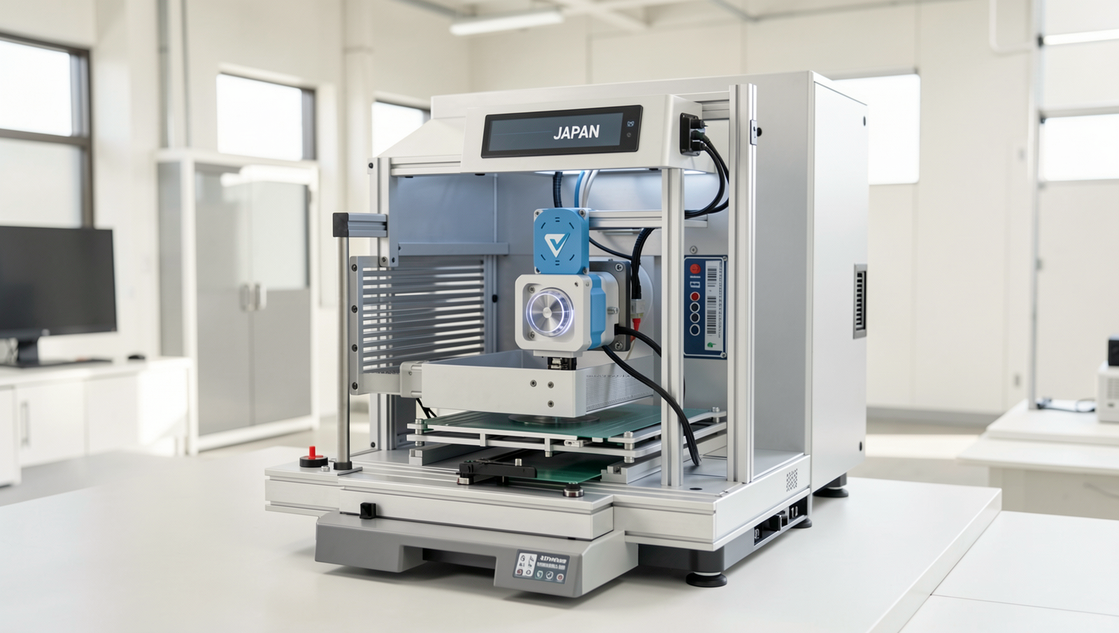 Detailed diagram illustrating the impact of 3D printing on Japanese manufacturing industries.