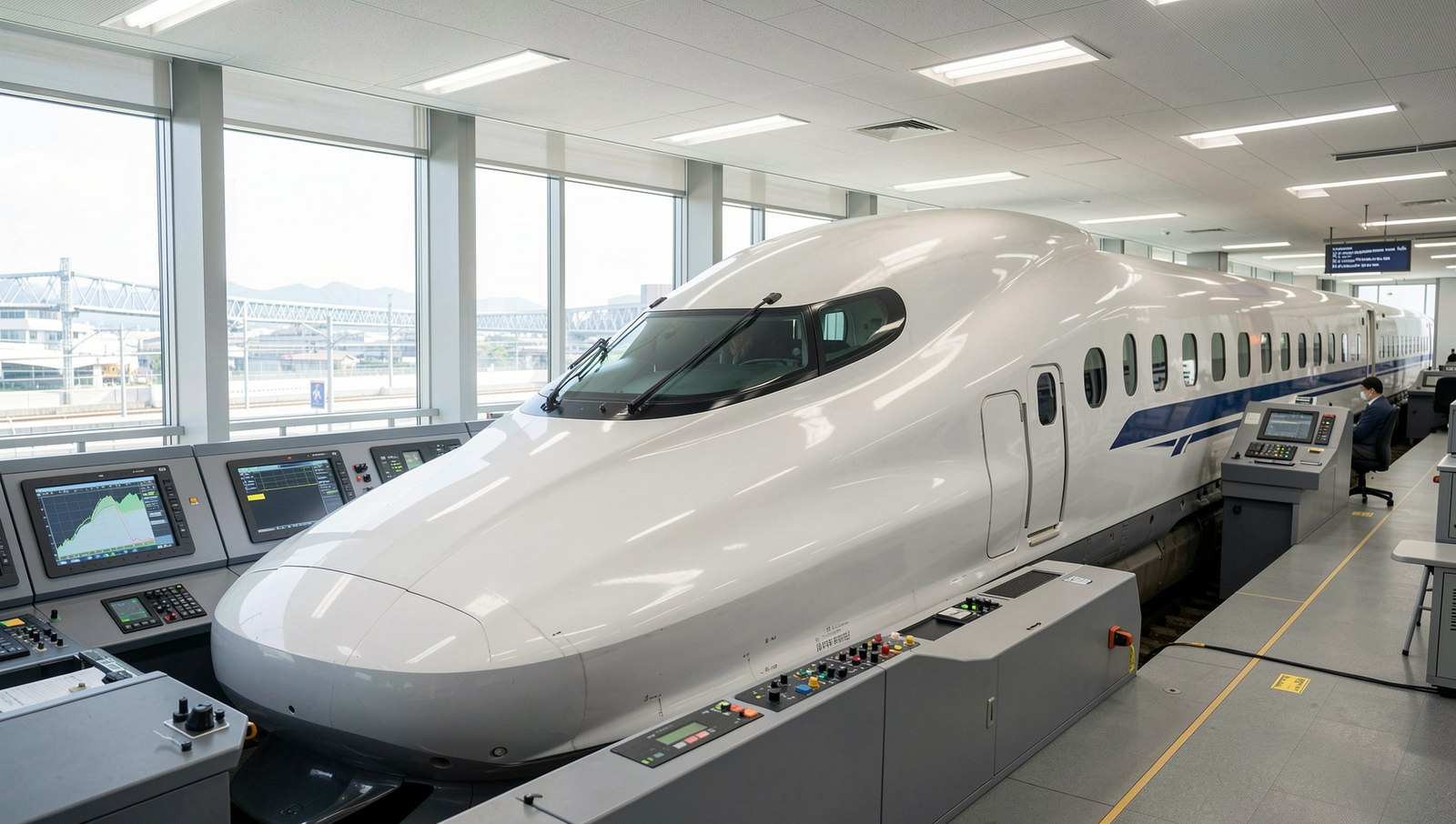 Shinkansen operational control center showcasing advanced technology and efficiency.