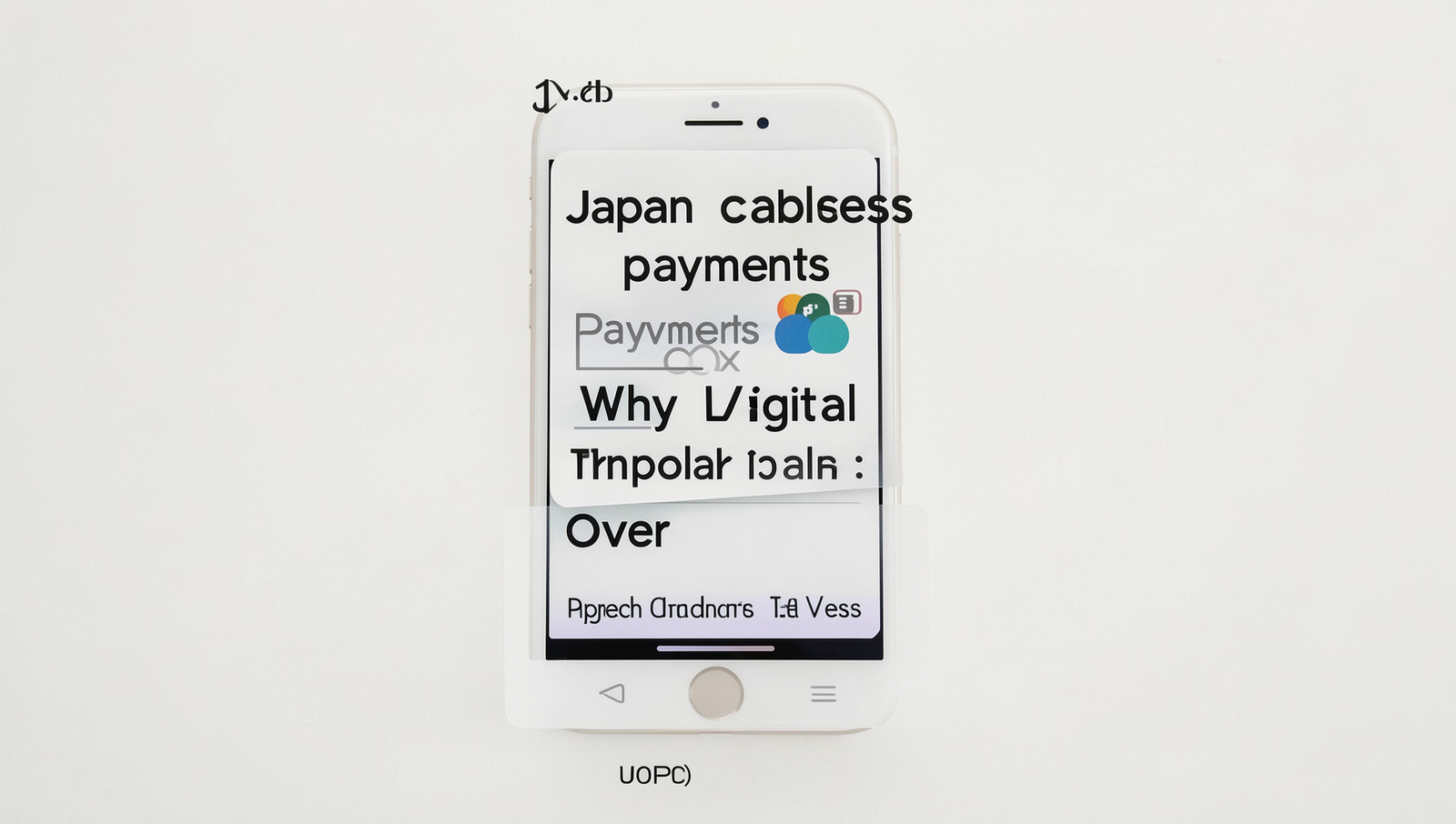 Diagram illustrating the rise of cashless payments in Japan with digital wallet usage.