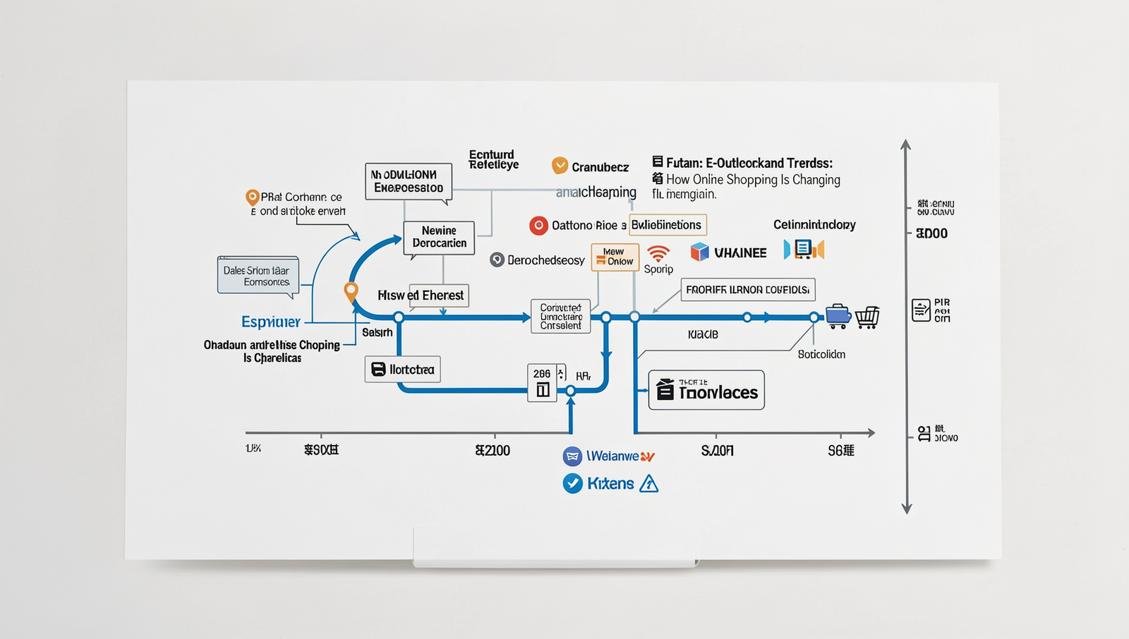 Detailed roadmap illustrating future e-commerce trends in Japan.