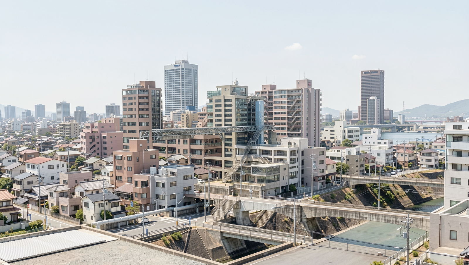 Diagram illustrating earthquake protection technologies in Japanese cities.