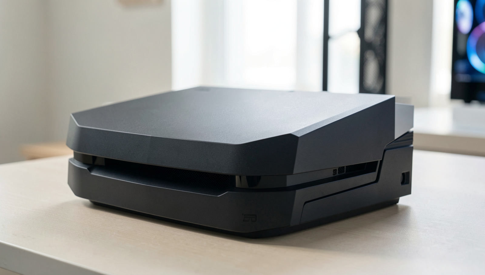 Photorealistic image of next-gen gaming consoles showcasing advanced technology in Japan.