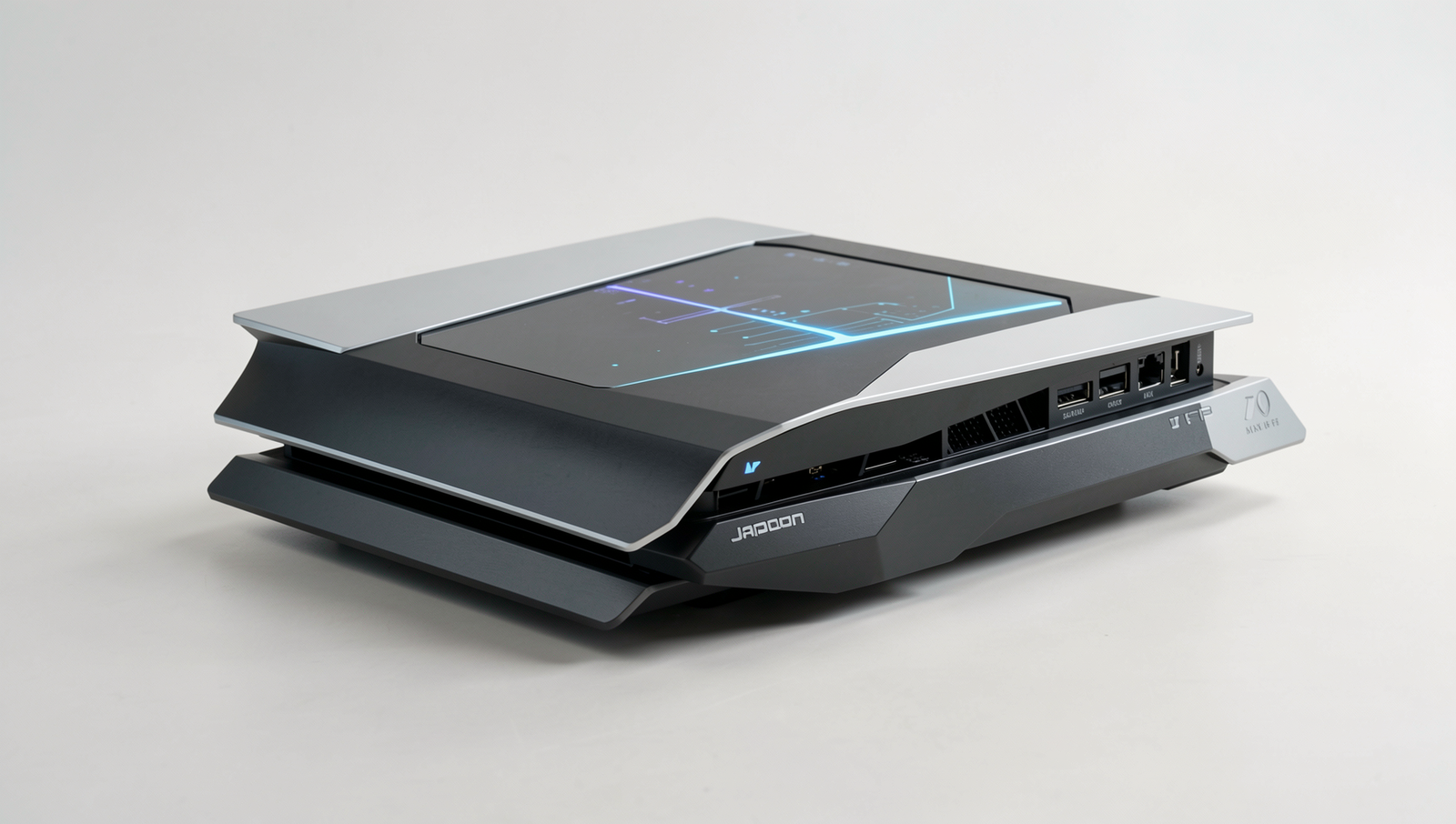 Conceptual image of advanced gaming technology and hardware for next-gen consoles.