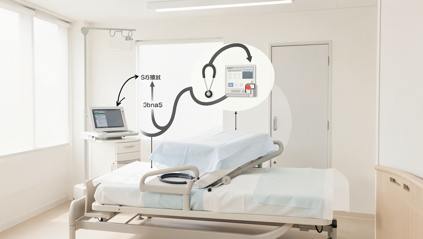 Diagram illustrating telemedicine applications in Japan's healthcare system.
