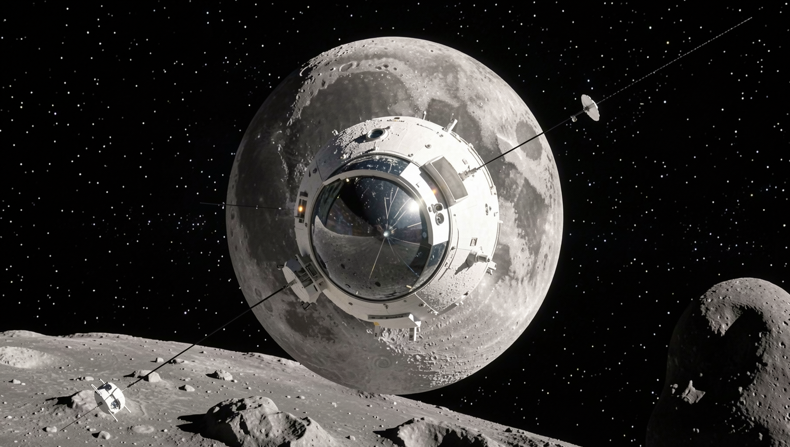 Diagram illustrating Japan's lunar missions and their impact on global space collaboration.