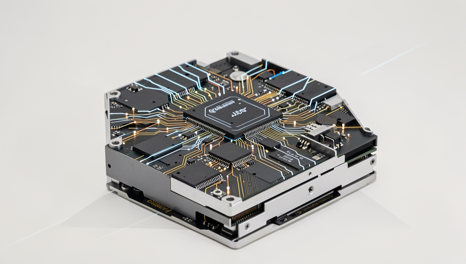 Diagram illustrating quantum computing principles with Japanese technology context.
