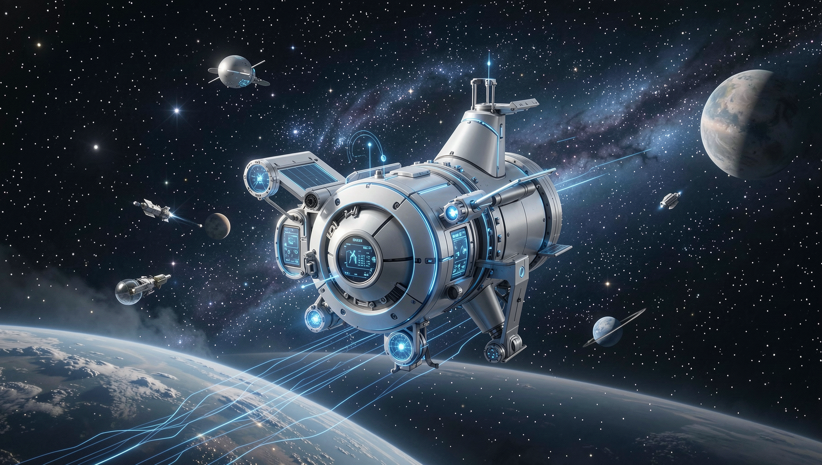 Futuristic technology in space exploration showcasing Japan's advancements.